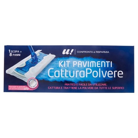 Cattura Polvere Kit Pavimenti 1 Scopa + 8 Ricambi U! Confronta e Risparmia